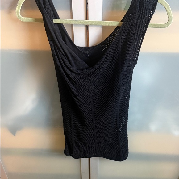 Nine West Black Mesh Tank Top - Picture 1 of 3